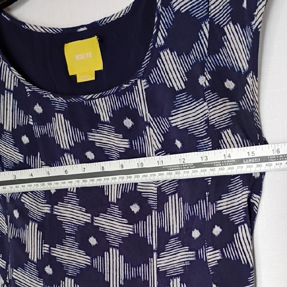 Anthropologie Maeve Geometric & Floral Women's Mini Dress Size XS - Picture 8 of 12